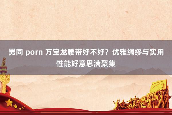 男同 porn 万宝龙腰带好不好？优雅绸缪与实用性能好意思满聚集