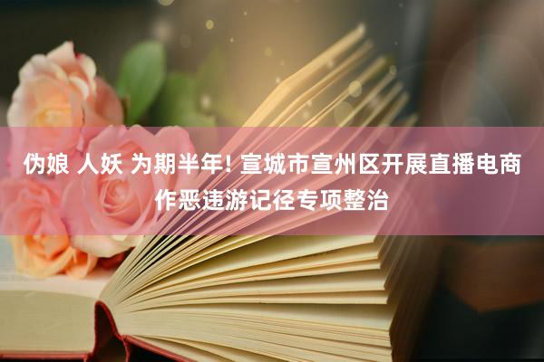 伪娘 人妖 为期半年! 宣城市宣州区开展直播电商作恶违游记径专项整治